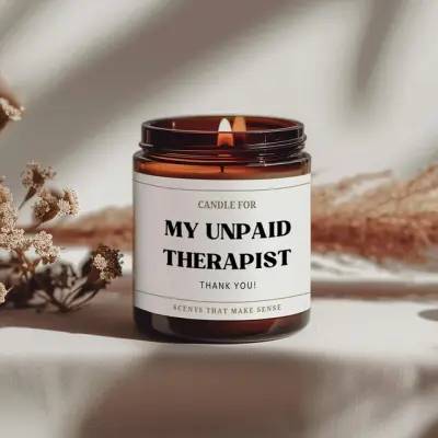 My Unpaid Therapist Candle
